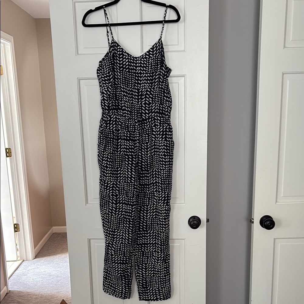 LOFT Monochrome Patterned Jumpsuit